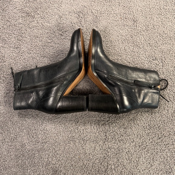 Athropologie Latigo Boots Womens 7.5 Black Leather Western Festival Distressed - Picture 7 of 11